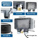 Outdoor Power Outlet Box with 9.8Ft Cord