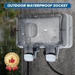 Outdoor Power Outlet Box with 9.8Ft Cord