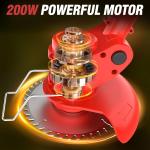 Cordless Lawn Trimmer with 2 Batteries and Blades