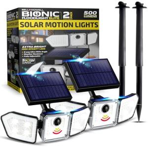Bionic Solar Motion Flood Lights - 2 Pack