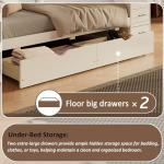 Multi-Functional White Daybed with Storage and Desk