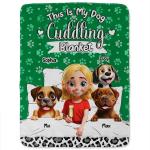 Personalized Cozy Dog Cuddling Blanket Gift