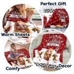 Personalized Cozy Dog Cuddling Blanket Gift