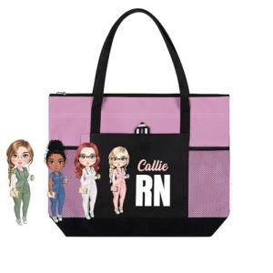 Custom Nurse Bag with Cartoon Character & Name