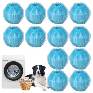 12 PCS Reusable Pet Hair Remover for Laundry