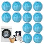 12 PCS Reusable Pet Hair Remover for Laundry