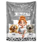 Personalized Cozy Dog Cuddling Blanket Gift