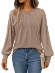 Chic Long Sleeve Pleated Top for Women