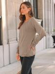 Chic Long Sleeve Pleated Top for Women