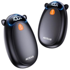 Rechargeable Hand Warmers with LED Display - 2 Pack