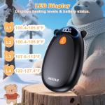 Rechargeable Hand Warmers with LED Display - 2 Pack