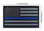 2 Pack Thin Blue Line Flag Tactical Patches