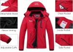 Women's Waterproof Winter Ski Jacket with Hood