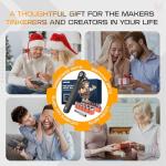 Right Angle Screwdriver Mens Gifts - 90 Degree Offset Ratcheting Screwdriver Pocket Mini Low Profile Ratchet Wrench Bit Socket Set for Tight Space Cool Gadgets EDC Gear Tool Stocking Stuffers for Men