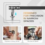 Right Angle Screwdriver Mens Gifts - 90 Degree Offset Ratcheting Screwdriver Pocket Mini Low Profile Ratchet Wrench Bit Socket Set for Tight Space Cool Gadgets EDC Gear Tool Stocking Stuffers for Men