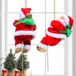 Singing Electric Santa Climbing Rope Ladder Toy