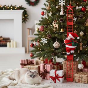 Musical Santa Doll Electric Climbing Ladder Decoration