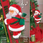 Musical Electric Climbing Santa with LED Lights