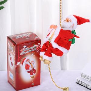 Charming Music Playing Santa Climbing Ladder Ornament