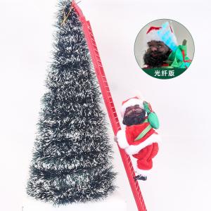 Musical LED Santa Climbing Ladder Ornament
