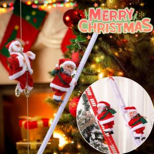 Musical Climbing Santa Claus Rope Ladder Ornament