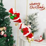 Musical Climbing Santa Claus Rope Ladder Ornament