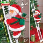 Musical Climbing Santa Claus Rope Ladder Ornament