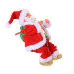 Charming Music Playing Santa Climbing Ladder Ornament