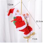 Charming Music Playing Santa Climbing Ladder Ornament