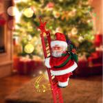 Musical Climbing Santa Claus Rope Ladder Ornament