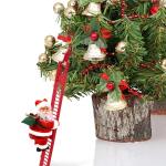 Musical LED Santa Climbing Ladder Ornament
