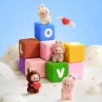 Labubu Monster Pin Love Series Mini Doll Keychain