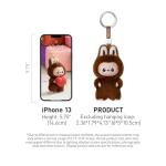 Labubu Monster Pin Love Series Mini Doll Keychain