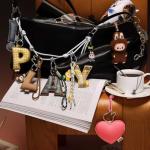 Cute Monsters Letter Pendant Keychain for Backpacks