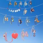 Cute Monsters Letter Pendant Keychain for Backpacks