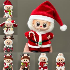 Mini Plush Doll Xmas Outfit with Hat & Scarf