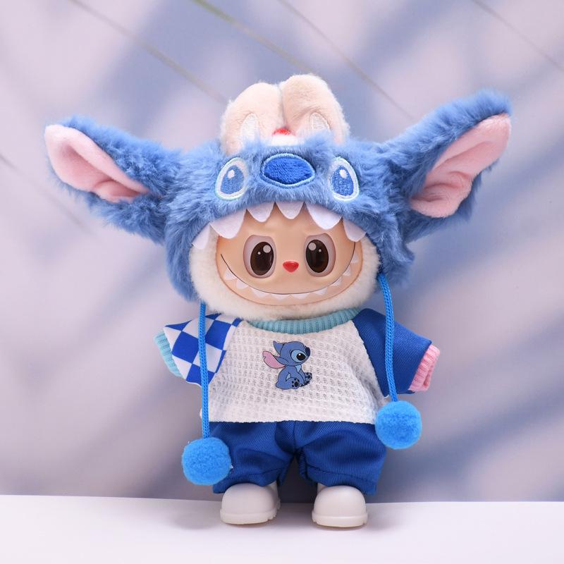 Cute Plush Doll Clothes Set for Labubu 17cm