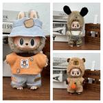 Cute Overalls Skirt Set for 17cm Labubu Dolls