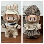 Cute Overalls Skirt Set for 17cm Labubu Dolls