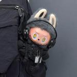 Labubu Energy Series Black Hoodie Outfit Gift