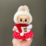 Cute Plush Santa Dress for Dolls - Holiday Set