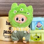 Cute Mini Plush Doll Blue Hooded Outfit Accessories