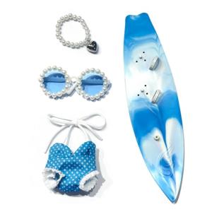Labubu Doll Summer Beach Outfit & Accessories Set