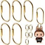 Brass Key Ring Clip Set for Bags and Charms