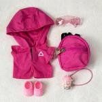 Adorable Hot Pink Windbreaker Outfit for Dolls