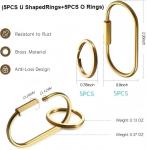 Brass Key Ring Clip Set for Bags and Charms