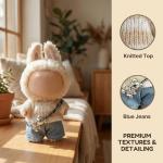 Cute Doll Clothes Set with Sweater and Jeans