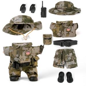 Camouflage Military Uniform Set for 17cm Dolls