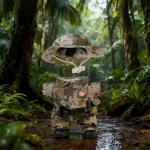 Camouflage Military Uniform Set for 17cm Dolls