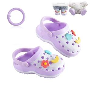 Cute Purple Clogs for 4-7" Dolls